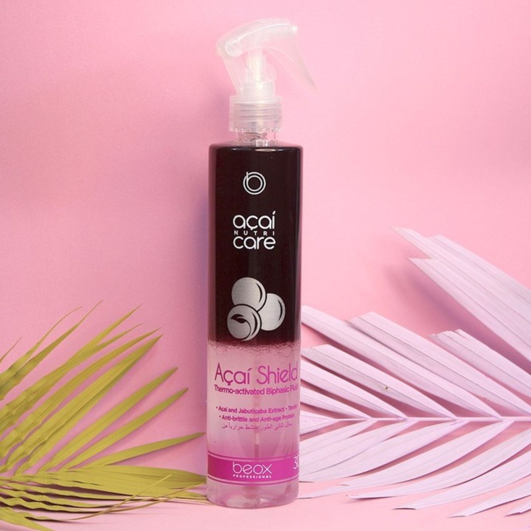 Termoprotector - Açaí Shield 300ml con múltiples beneficios. ¡Apto para el método curly! . Funciona perfectamente en cabello rizado o liso.