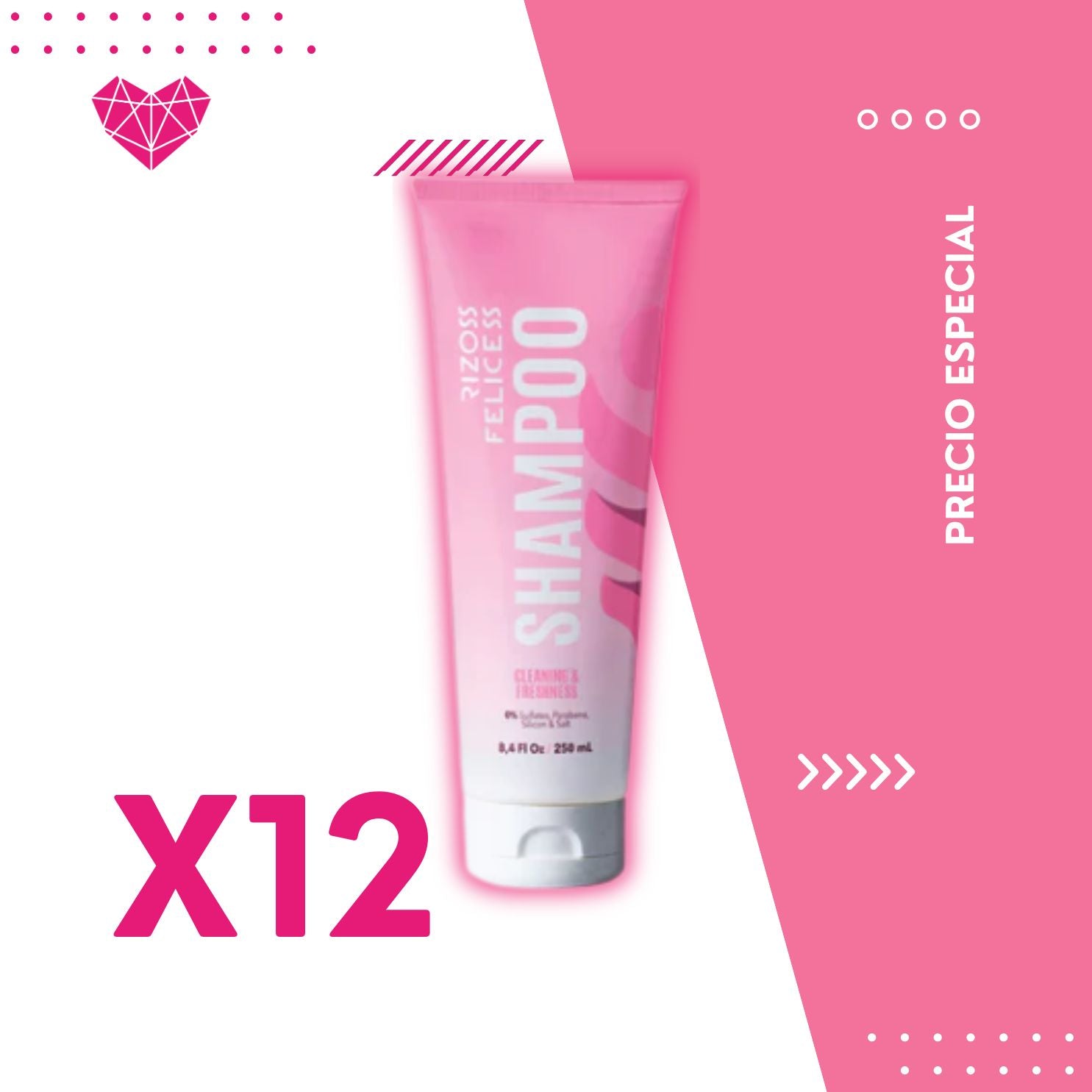 RF-Sulfatefree-shampoo-plus 250 ml x 12 unidades