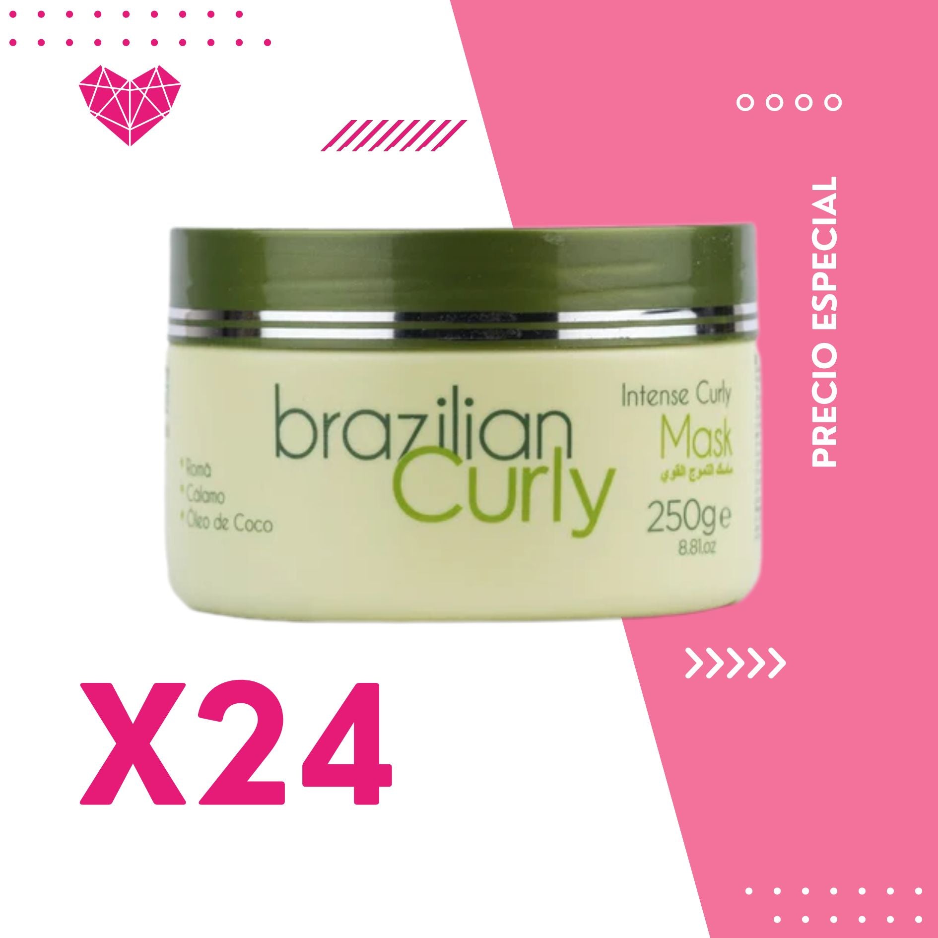 Intense Mask Brazilian Curly 250g x 24 unidades